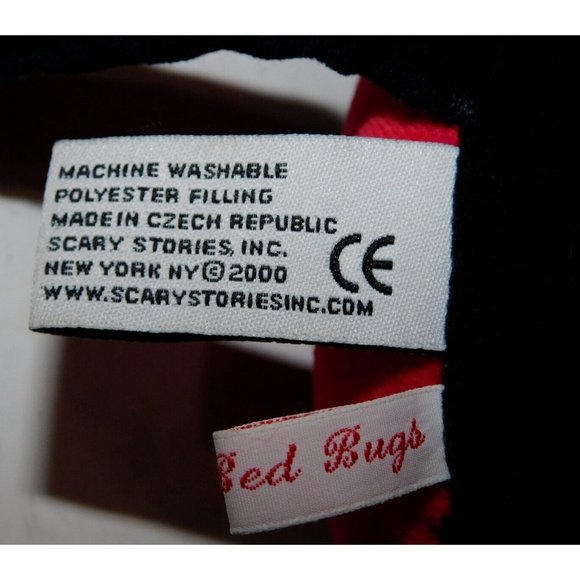 VTG 2000 Scary Stories 16" Plush Red Black UH NO BED BUGS stuffed Toy Insect - Picture 6 of 6